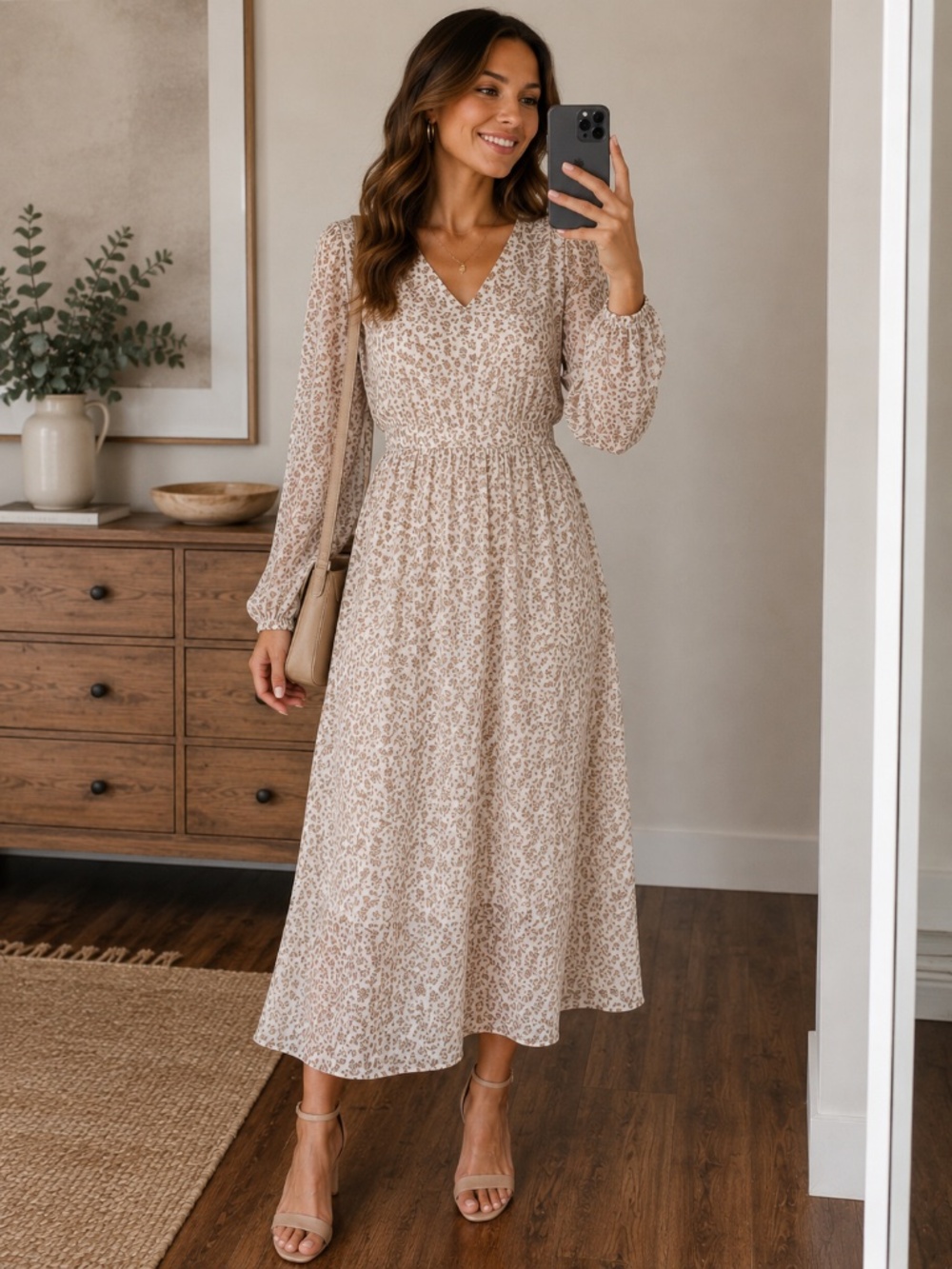 {Jax & Henley} EUC! Floral Long Sleeve Dress